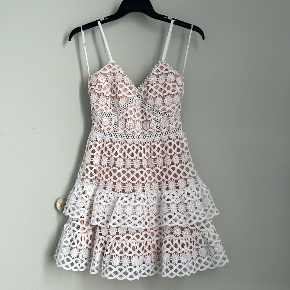 Lulu's White Lace Mini Dress